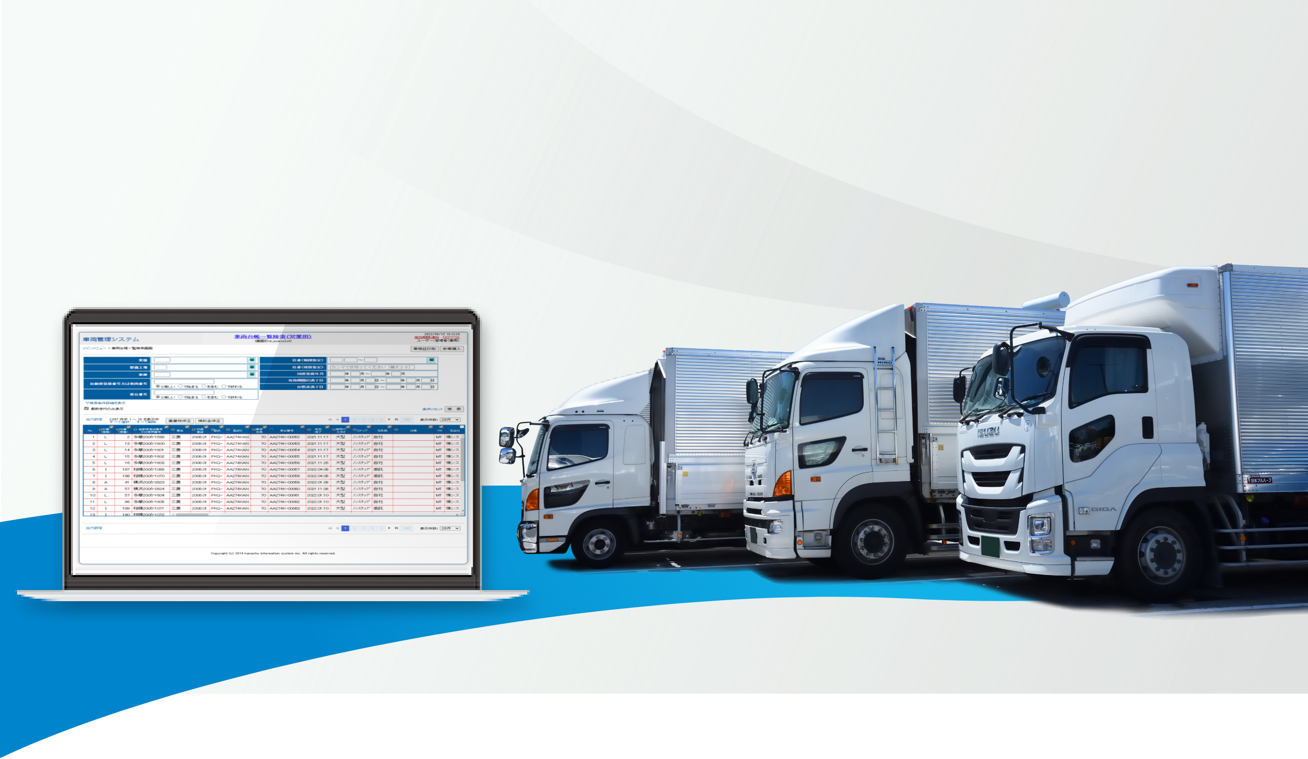 ドライバー・トラックの管理、もっとラクに、正確に。